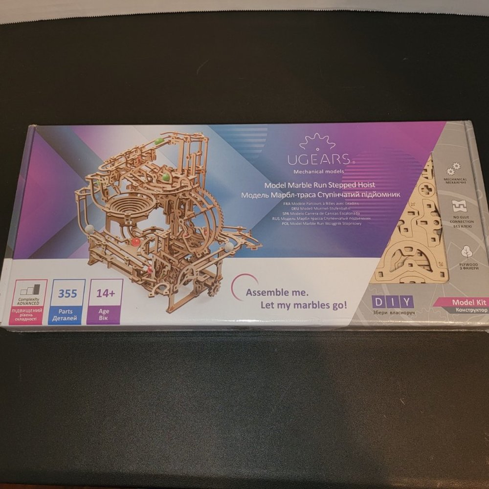 UGears Marble Run Stepped Hoist NIB